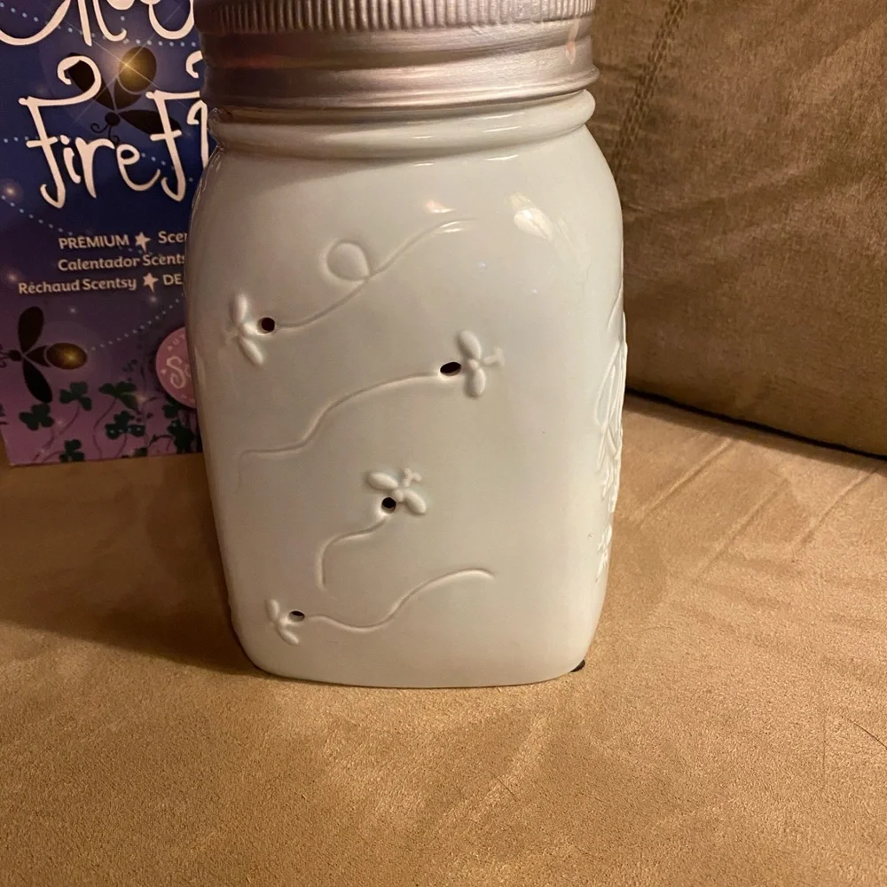 Scentsy Chasing Fireflies Premium Mason Jar Wax Warmer Full Size NIB